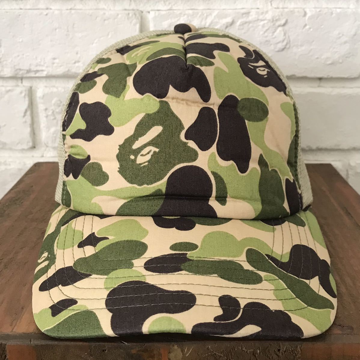 ABC camo green メッシュ キャップ a bathing ape BAPE ABCカモ