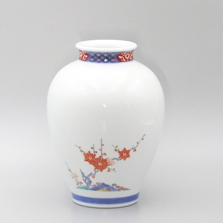 花瓶 染錦 梅竹鳥文 | 花瓶・瓶 | 柿右衛門窯公式オンラインショップ