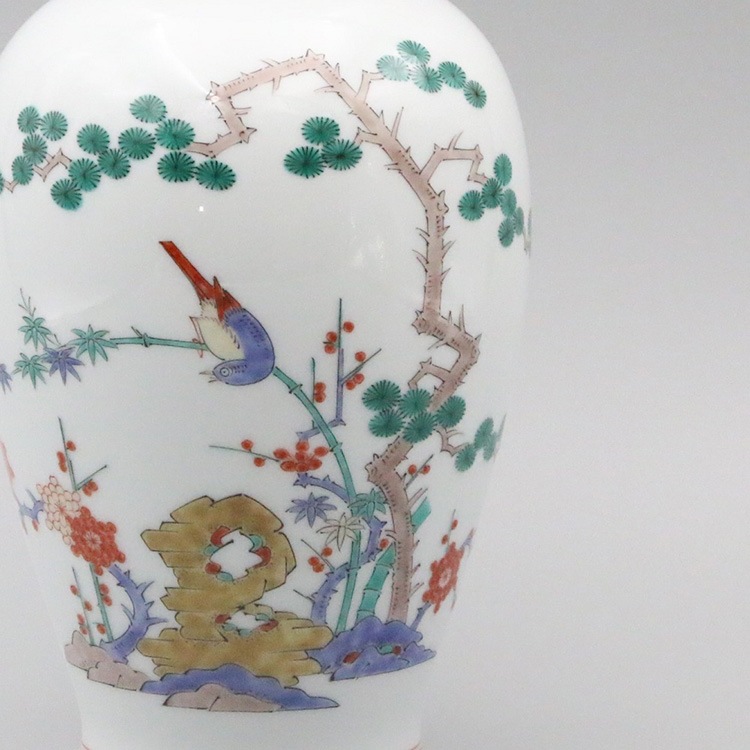 花瓶 7寸 松竹梅鳥文 | 花瓶・瓶 | 柿右衛門窯公式オンラインショップ