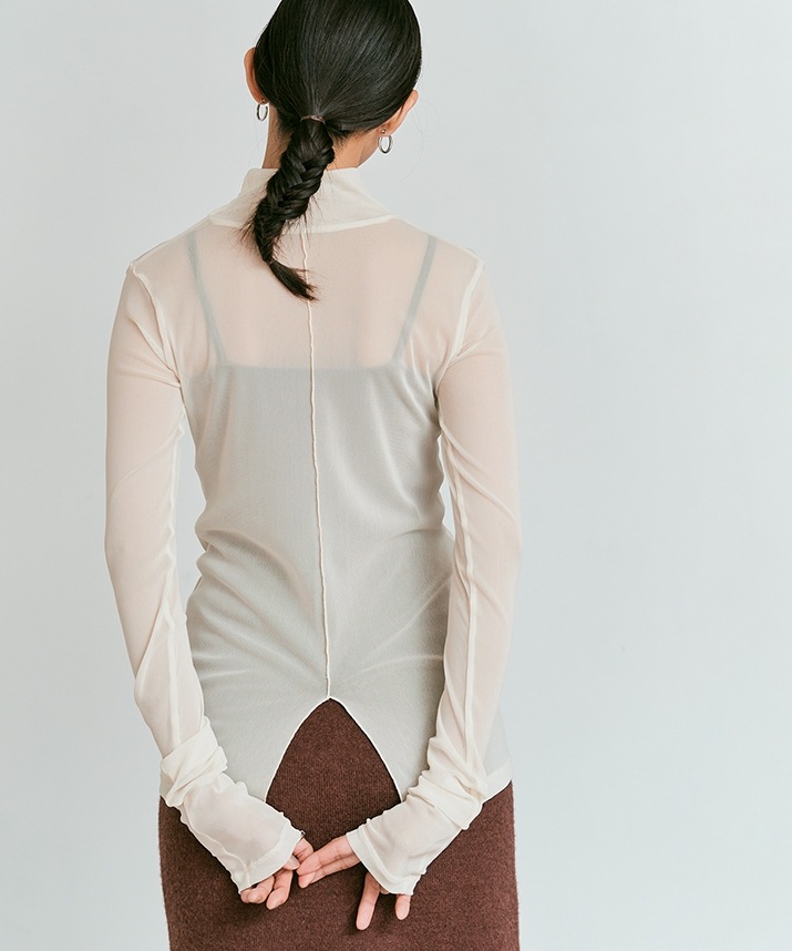 ストレッチメッシュハイネックトップス 全5色 【新作SALE】 | トップス