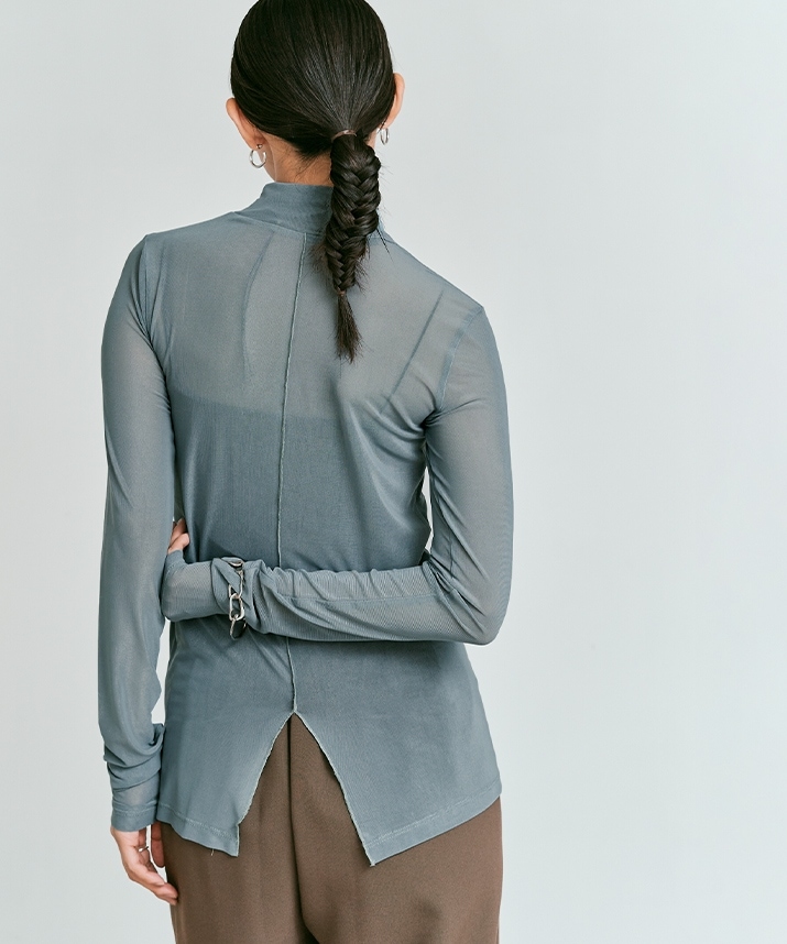 ストレッチメッシュハイネックトップス 全5色 【新作SALE】 | トップス