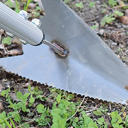 藤原産業 千吉 アルミ柄 マルチ三角ホー 1200MM 1本で穴掘り、除草、土