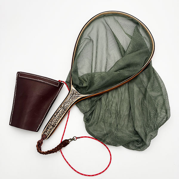 杉坂隆久ハンドメイド鹿角ネット （ブラウンケース＆オリーブメッシュ