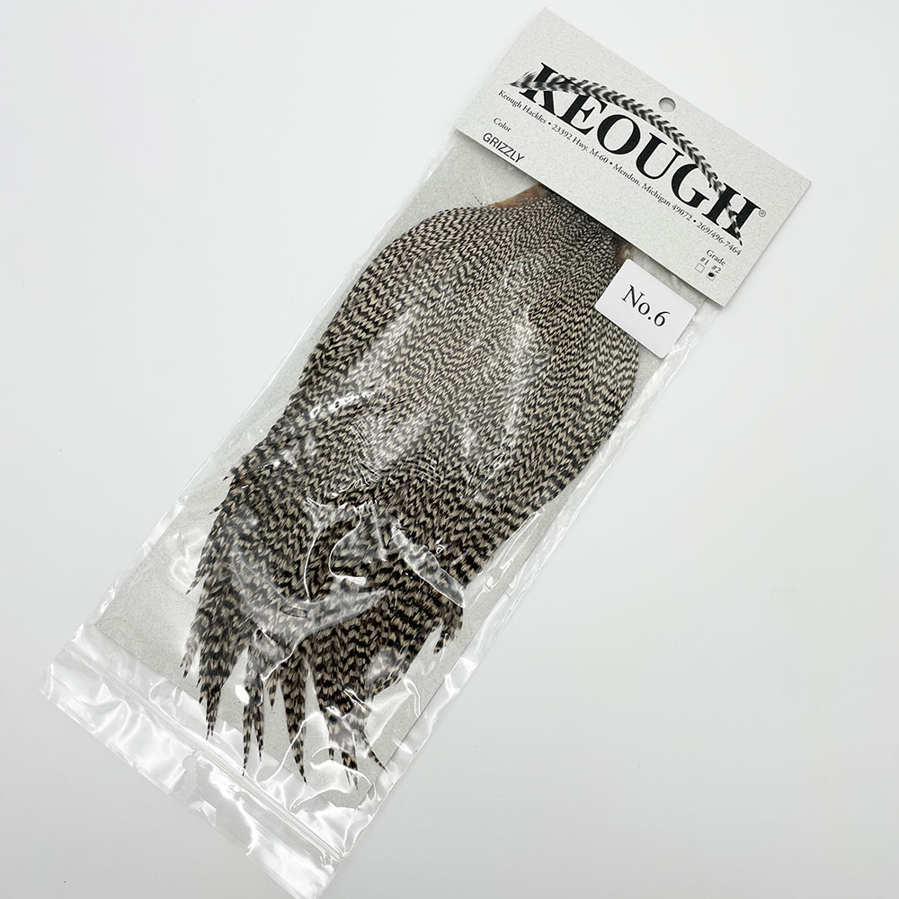 KEOUGH ハックルケープ ＃2 グリズリー（No.6)