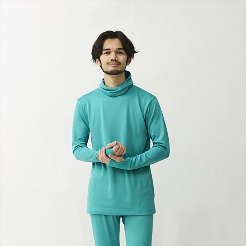 別注カラー】オレンジ＆エメラルドB.V.D瞬暖GRID-TEC 裏起毛