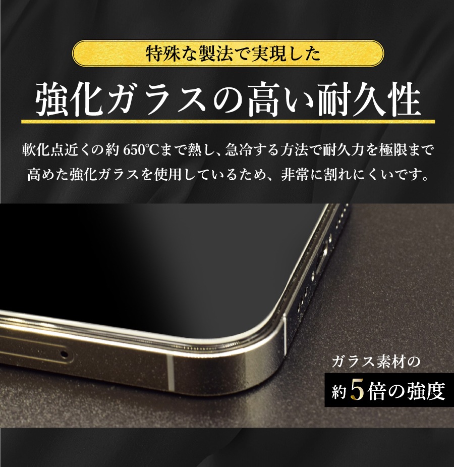 平面】多機種対応 強化ガラスフィルム 硬度9H 指紋防止 iPhone15