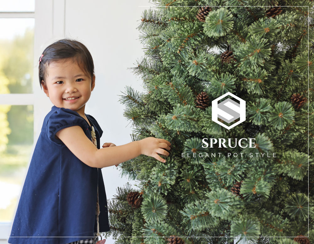 簡単組立式】Spruce(スプルース) フィルムポットツリー 120cm 150cm