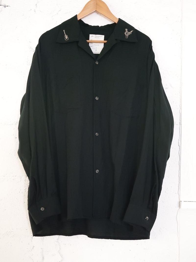 BLACKBIRD (ブラックバード) / open collar shirt (black) 26SS | 商品