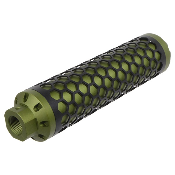 SNOW WOLF HIVE ダミーサプレッサー 14mm逆ネジ グリーン | エアガン