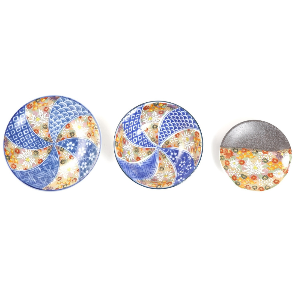 九谷焼】5.5号皿 金花詰【九谷秀山】｜創亭やぶきたオンライン