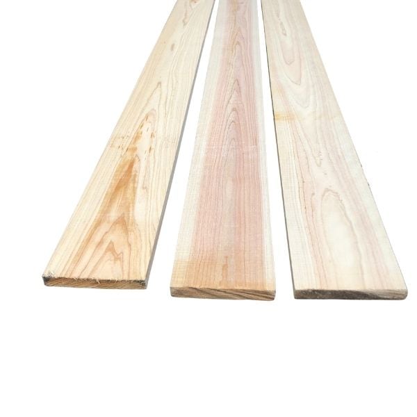 桧板 厚み18×幅120×長さ1930mm 無節 乾燥材 荒材 1枚入り 約2m<br