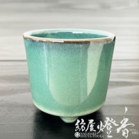 香器/香道具『聞香炉【楽焼(らくやき)・青-RAKUYAKI・AO-】紙箱[聞香用