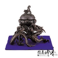 香炉/香器『高岡銅器【四神獣香炉/差しメッキ】銅製』竹中銅器