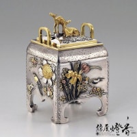 香炉/香器『高岡銅器【象塔香炉/左向き】銅製/正晴作』竹中銅器