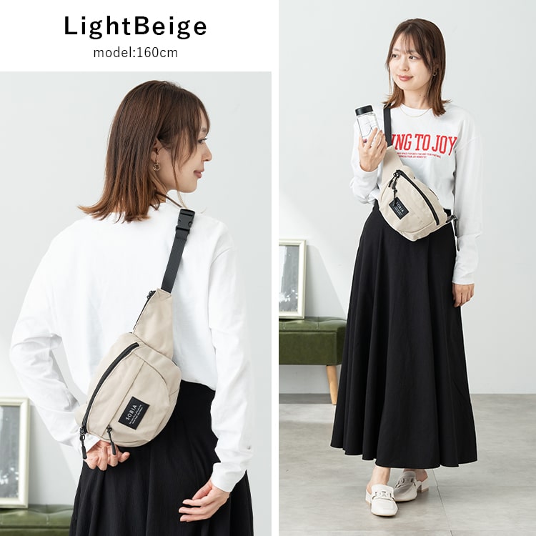 ボディバッグ レディース 撥水 ナイロン 軽量 ウエストポーチ 7