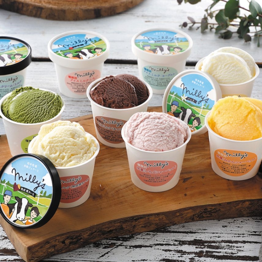 松本牧場 アイス工房ミリーズ本格ジェラートセット | こだわり九州