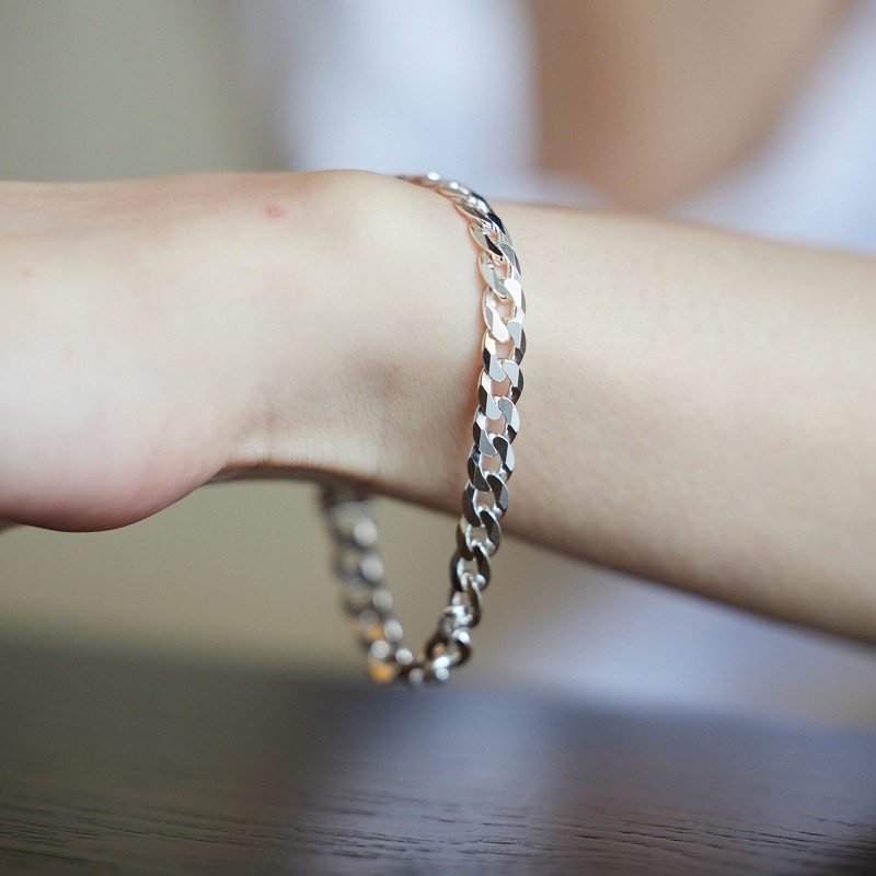 チェーンブレスレット 約17cm 5.6mm シルバー925 ｜自由が丘COUGUE