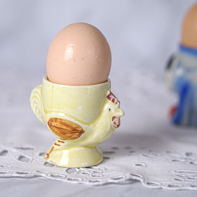 ニワトリのポーセリンのエッグスタンド1950-60年代頃 gc-1671の通販