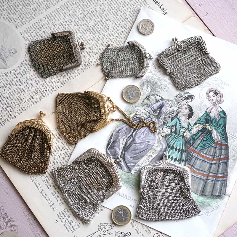 アンティークメタルメッシュコインパース5×7cm gb-312の通販｜こよなく