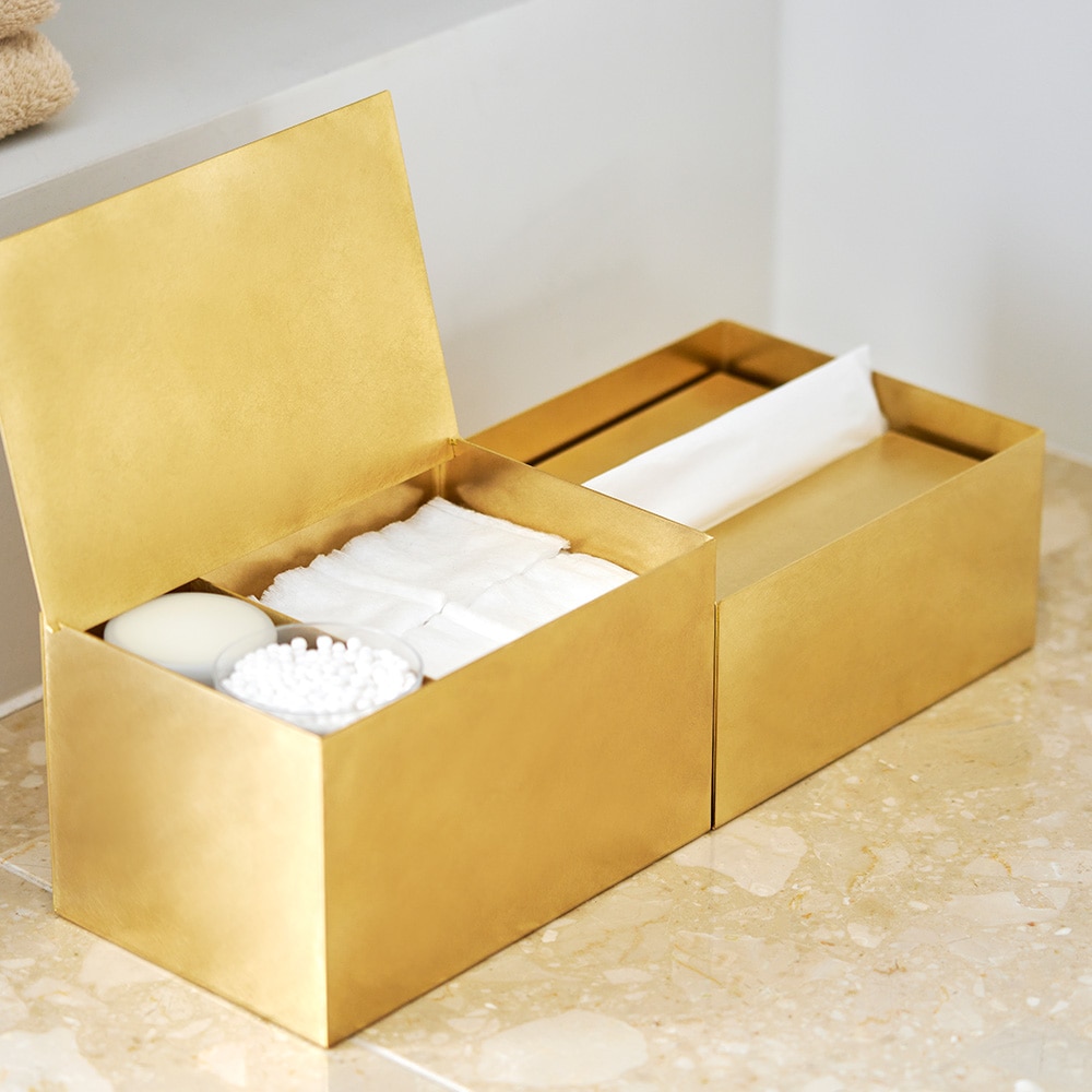 あやせものづくり研究会｜Ori オリ ティッシュケースハーフ ブラス