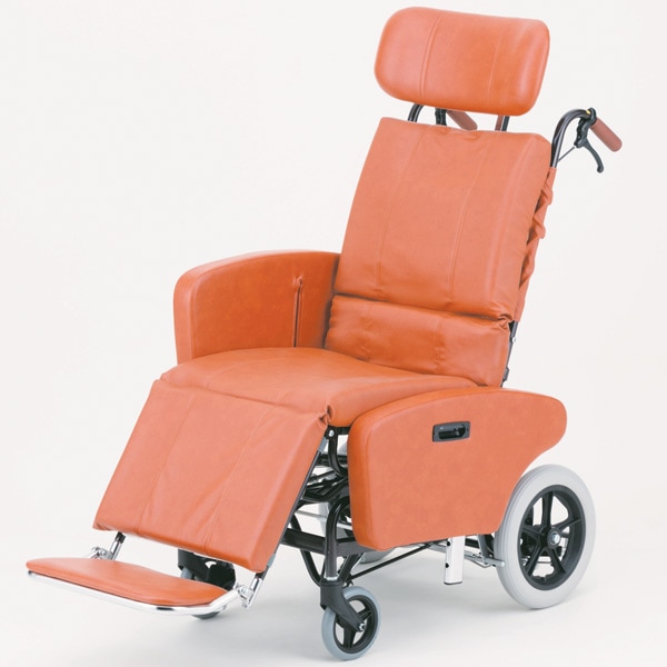 スチール製 ティルト&フルリクライニング式 介助用車いす NHR-7B