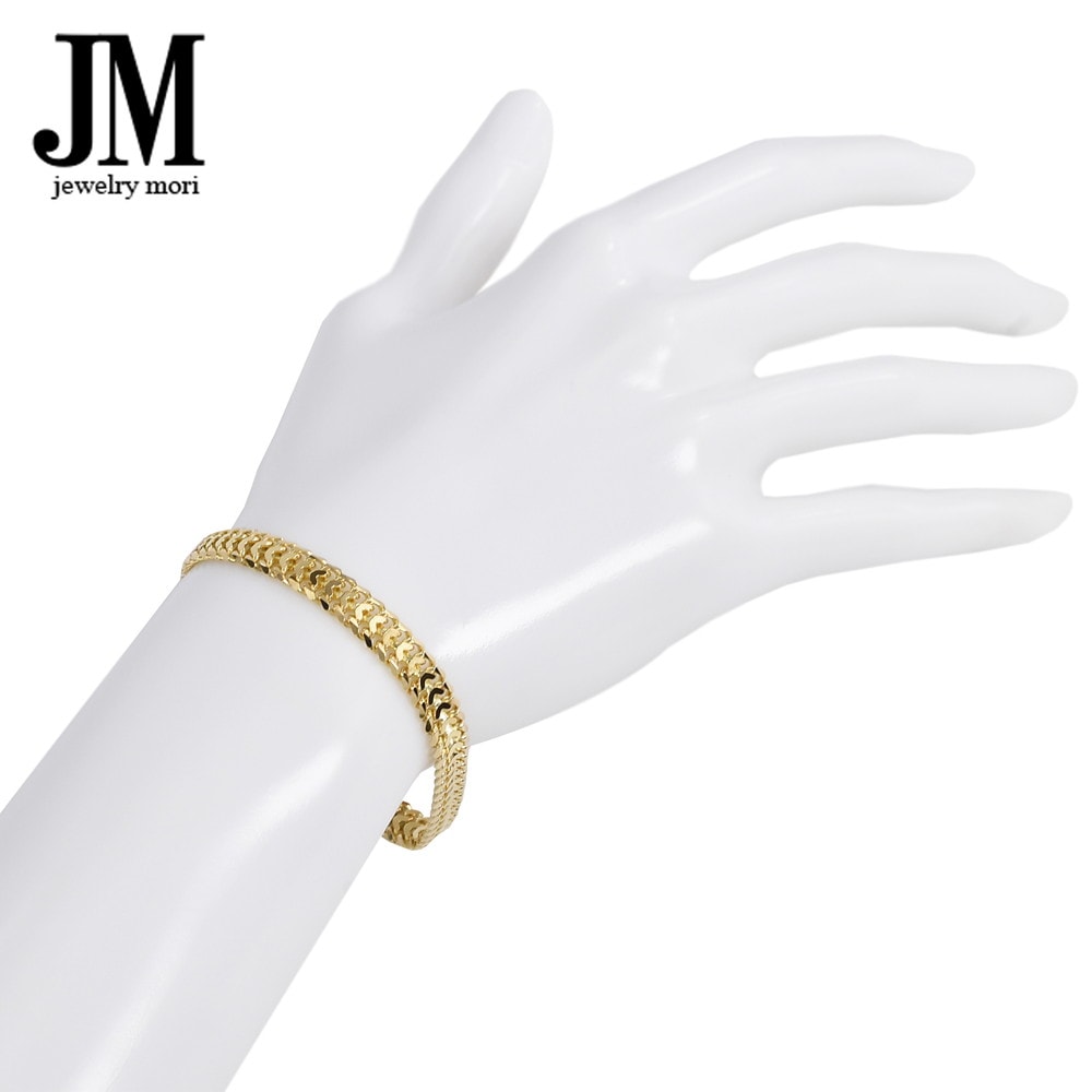 18金 K18 ハートビスマルク ブレスレット 約15g 18cm レディース