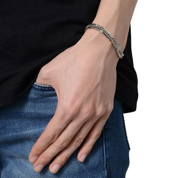 プラチナ850 喜平ブレスレット Pt850 8面トリプルカット 30g 20cm