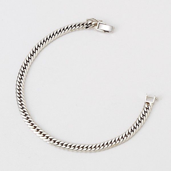 プラチナ850 喜平ブレスレット Pt850 6面カットダブル 20g 18-20cm