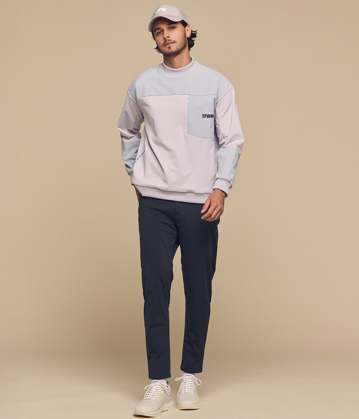 TFW49 / T102510008 / L/S THICK COLLAR CREW NECK SHIRT（4色