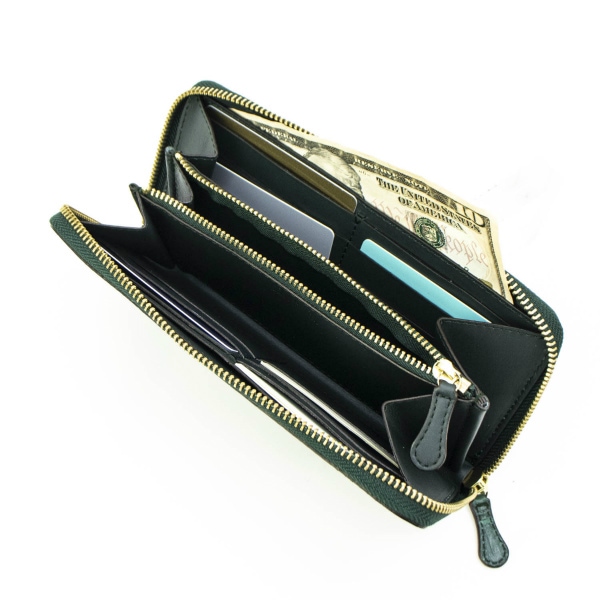 セール】フェリージ 財布 クロコダイル型押し エンボスレザー ラウンド