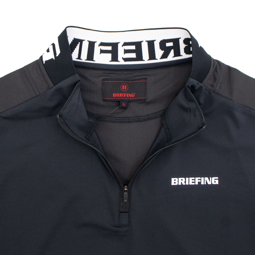 ブリーフィング ゴルフ ウェア メンズ ネックロゴ ハーフジップシャツ