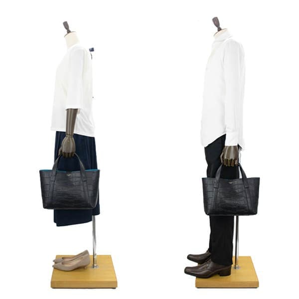 ペッレモルビダ トートバッグ クロコ型押し ダブルフェイスレザー