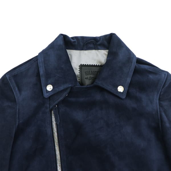 エンメティ ライダース メンズ スぺシェル カーフスキン スエード