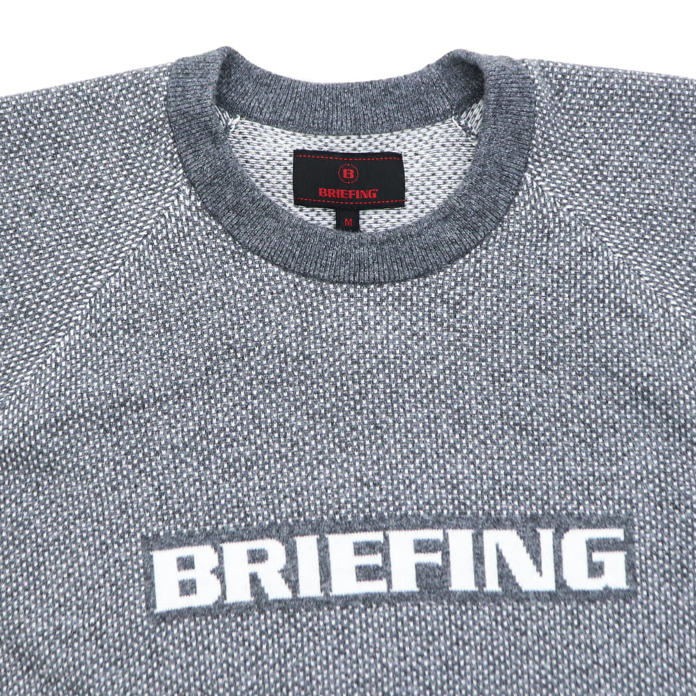 ブリーフィング ゴルフ ウェア メンズ バーズアイ ロゴクルーネック