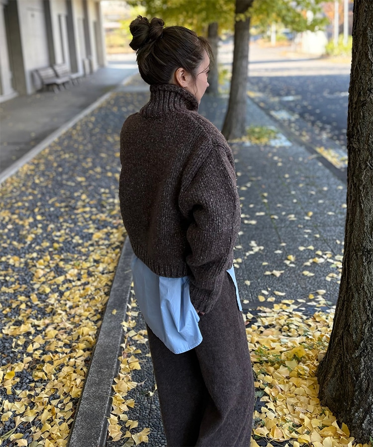 high neck low gauge knit cardigan | OUTER | LAULEN（ローレン）