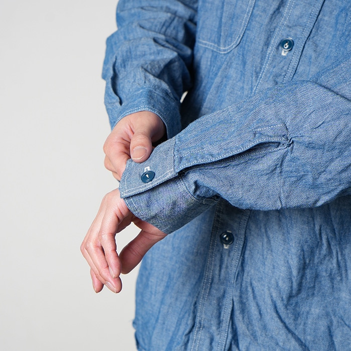 01-8070-84]orSlow(オアスロウ) CHAMBRAY WORL SHIRT シャンブレー