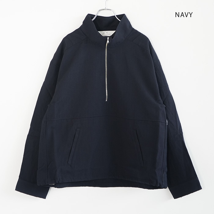 □(anc-sh72) / ANCELLM (アンセルム) / WOOL HALF ZIP PULL OVER