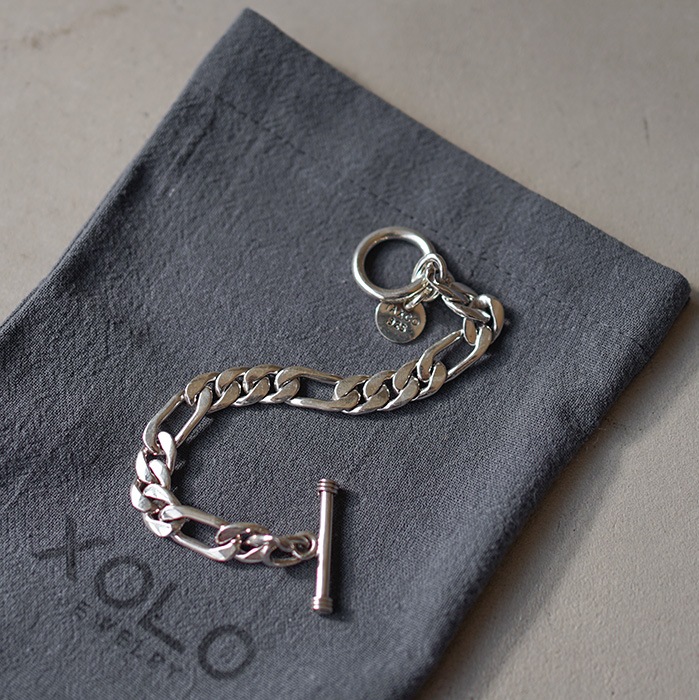 xob006-19) /XOLO JWELRY(ショロ ジュウェリー) /Figaro Link Bracelet