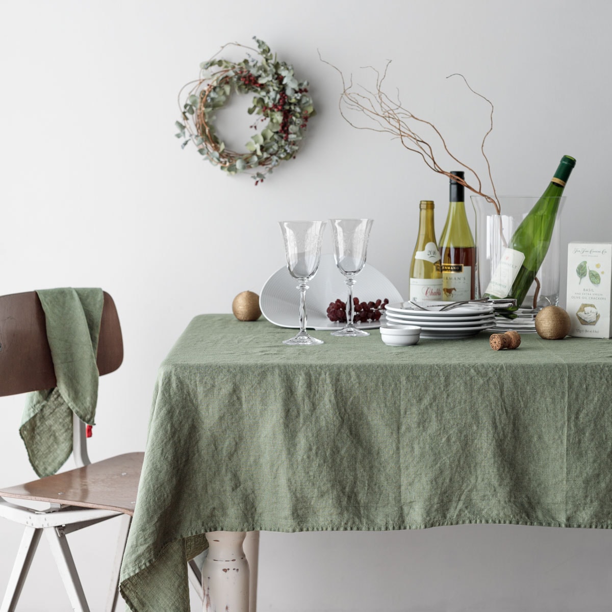 テーブルクロスM _ エルムグリーン