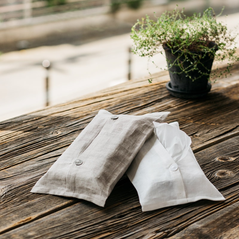 ティッシュボックスカバー _ スレッドボタン