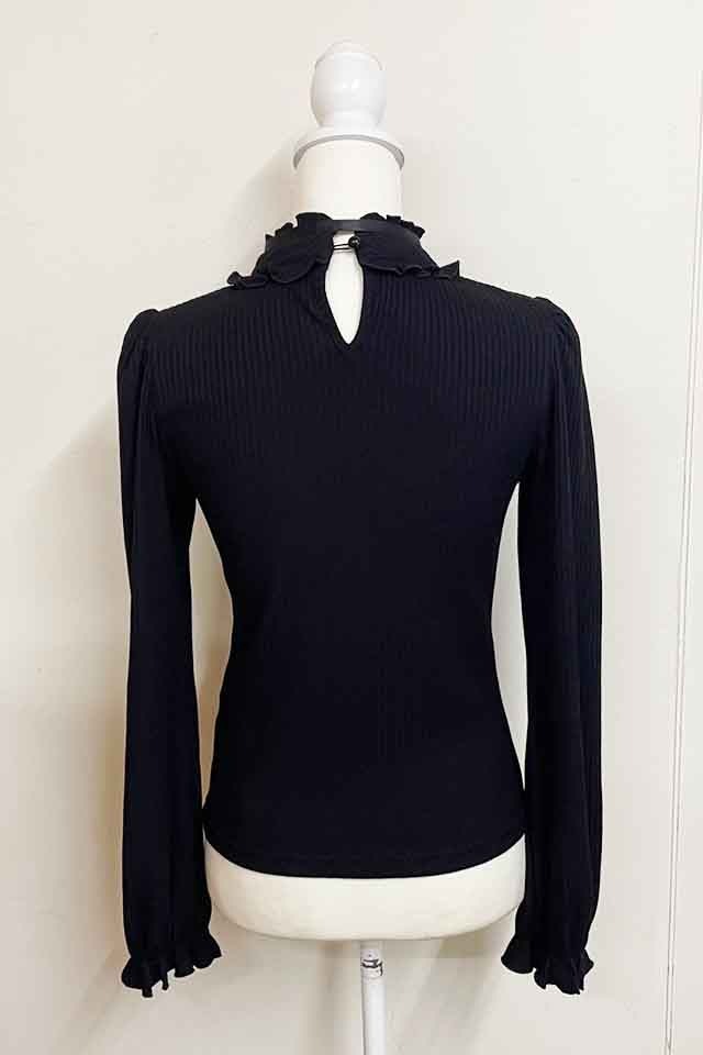 MA*RS】ワントーンハートくり抜きテレコトップス - BLK/BLK size-F