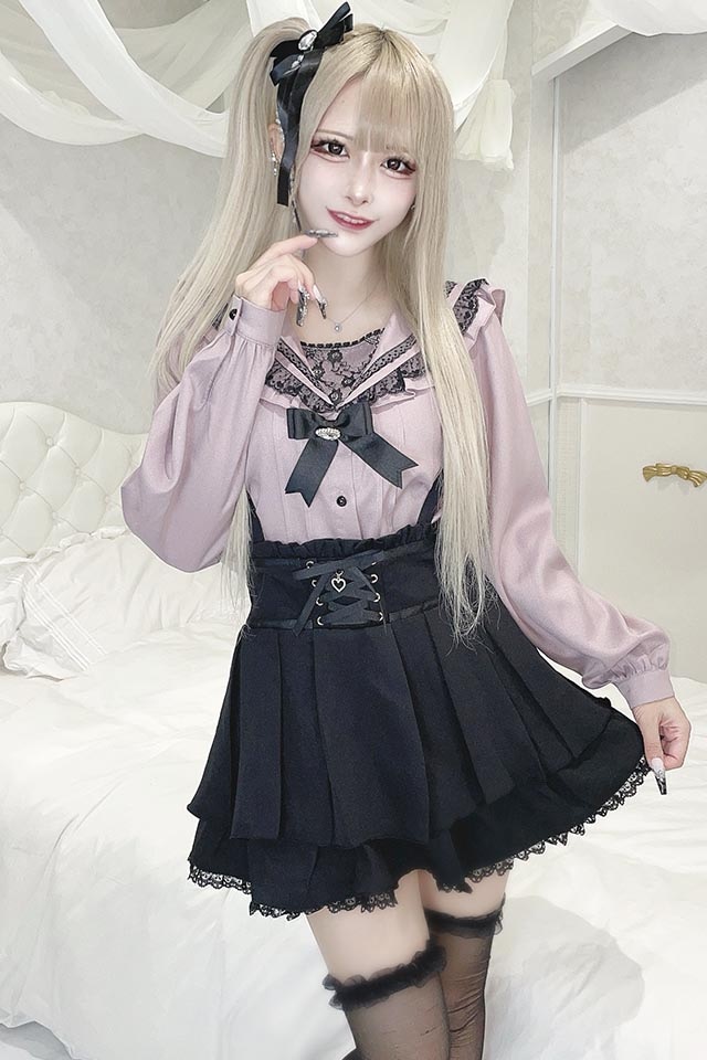 MA＊RS 見せブラ ブラトップ ❤︎MARS リボン 見せブラ チューブトップ 黒×