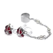 薔薇と棘のイヤリング【両耳/青】/ kuro_kawaE (クロ カワイー