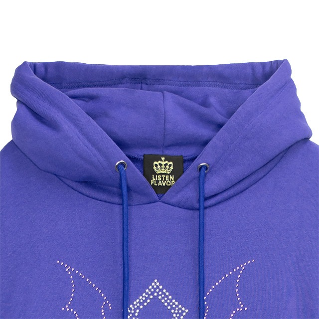 闇の十字架 煌めきスタッズパーカー【BLUE PURPLE】｜LISTEN FLAVOR
