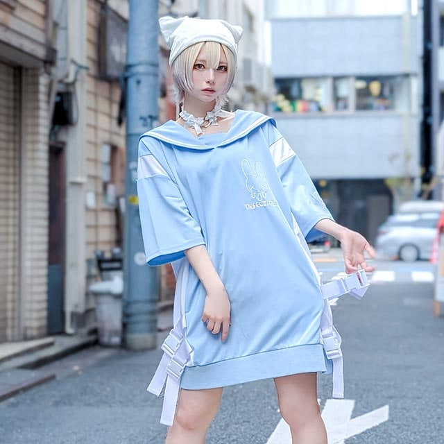 メルティーうさぎセーラージャージプルオーバー【L.BLUE】｜LISTEN