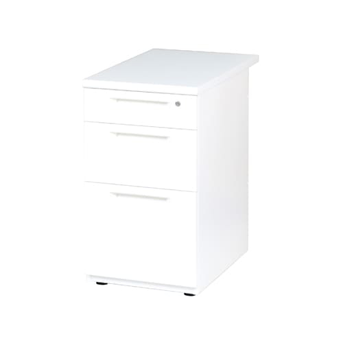 脇机 3段 ホワイト天板 ナチュラル天板 袖机 デスクワゴン デスク収納