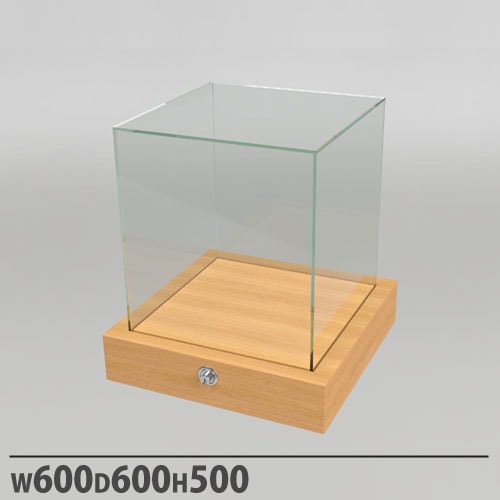 アクリルケース 卓上タイプ 幅450×奥行450×高さ500mm プッシュ錠付き