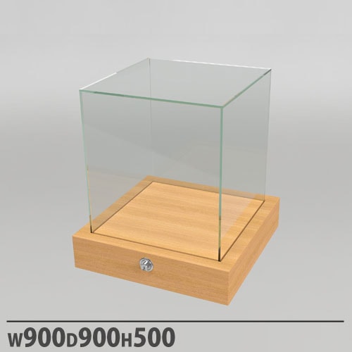 アクリルケース 卓上タイプ 幅900×奥行900×高さ500mm プッシュ錠付き