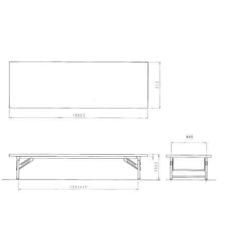 座卓 脚折りたたみ座卓 幅1800×奥行600mm 高さ330mm 長机 集会所 教育