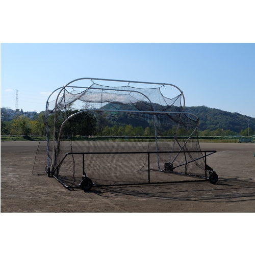 バッティングケージ スチール製 移動式 防球ネット バッティングネット